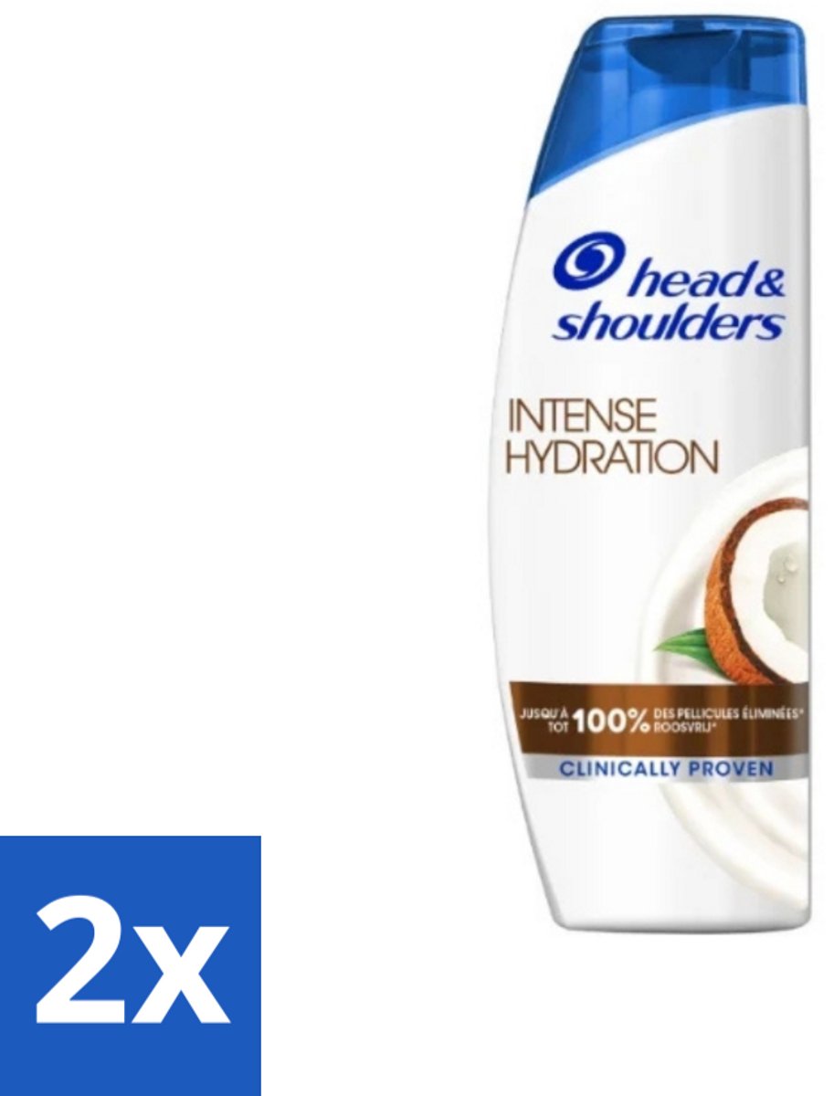 2 x Head & Shoulders - Anti-Roos Shampoo - Intense Hydration - Met Kokosolie - 285 ml - Anti-Roos Shampoo - Hydraterende Shampoo - Roze Shampoo - Kokosolie Shampoo - Hoofdhuid Verzorging