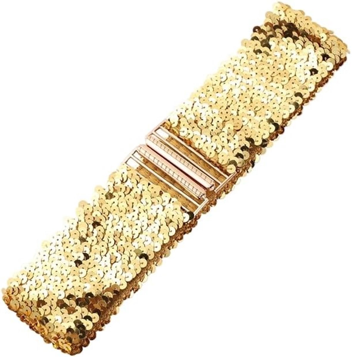 Vrouwelijke glitterriem met sequins, elastische tailleband, vintage stijl, modieuze accessoires voor elke gelegenheid
