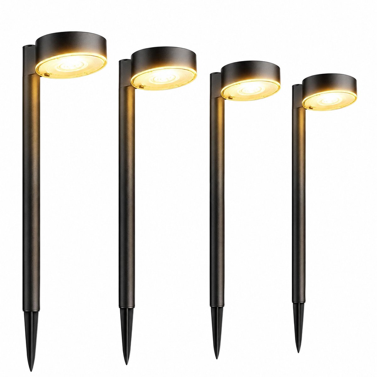 Suntac Solar Tuinverlichting - 4 Stuks - 12 LED - IP65 - Warm Wit