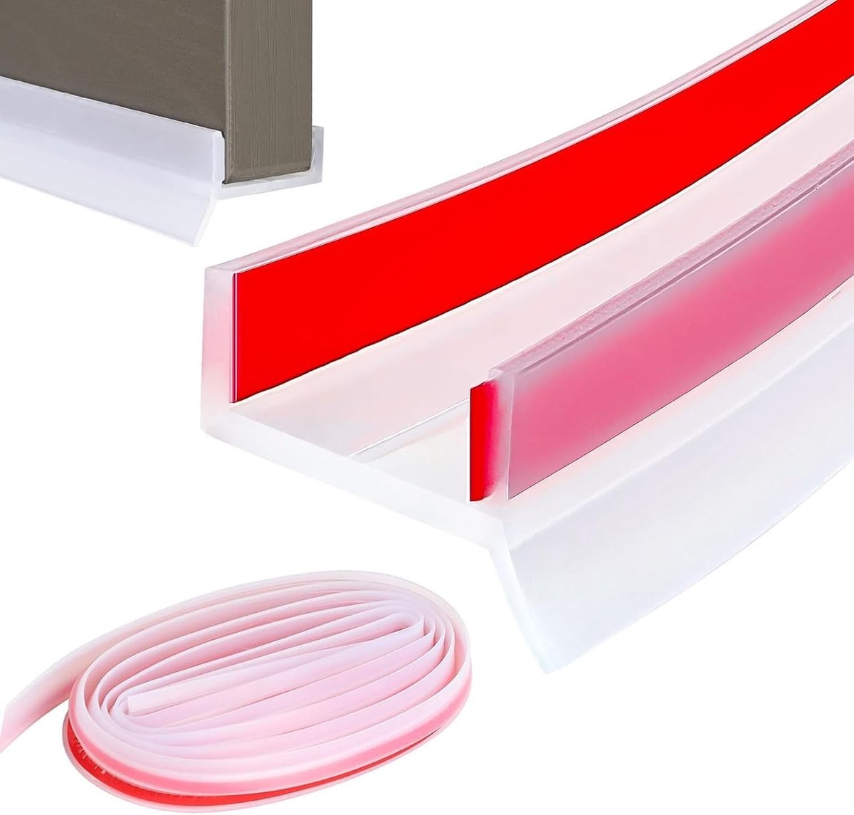 Sealing Profiel voor Keuken, 8 m Plinten, Waterdichte Strip voor Plinten en Deuren, Geschikt voor 15 mm, 16 mm, 17 mm Houtdikte, Transparant en Duurzaam