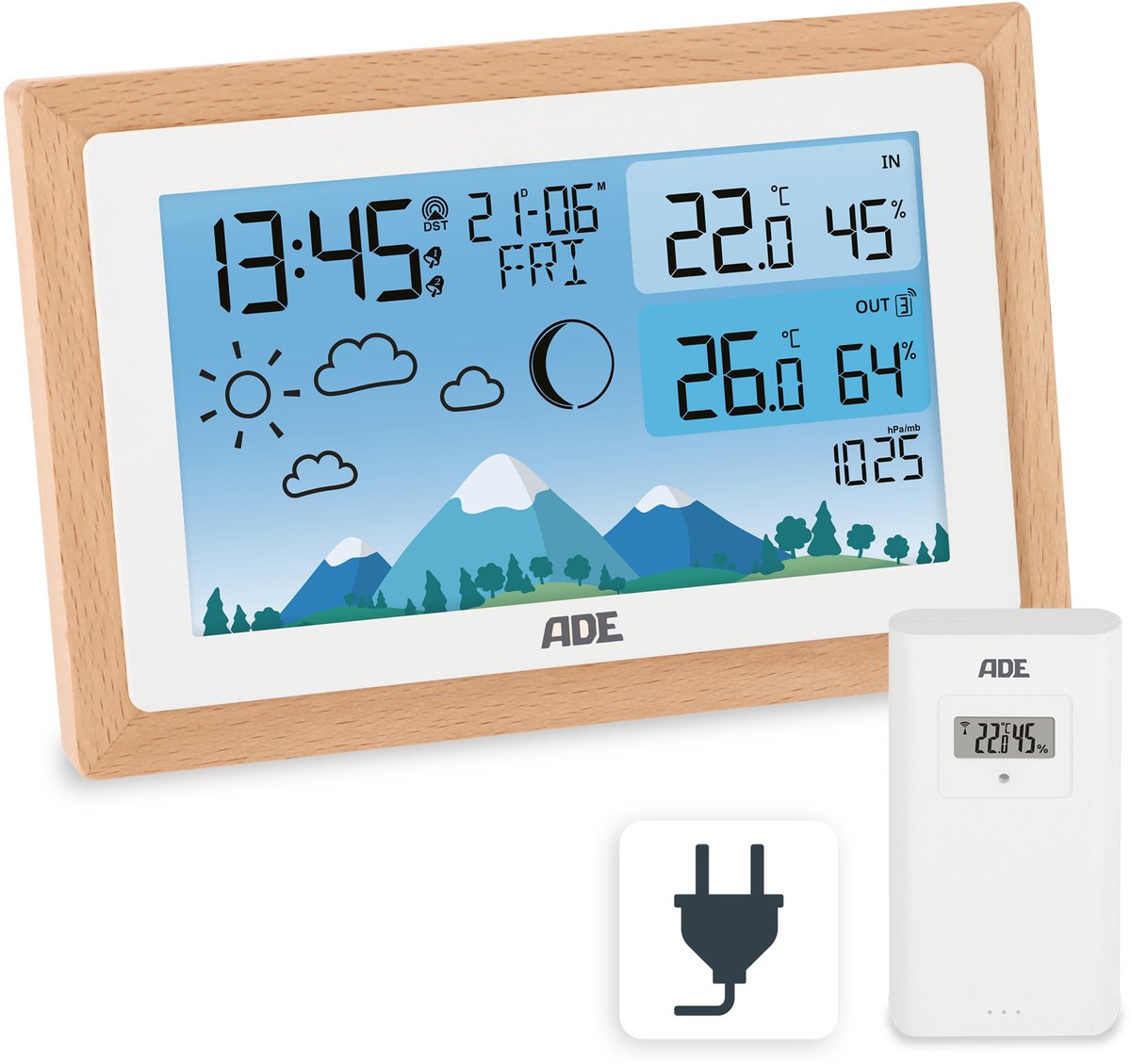 DIGITAAL WEERSTATION 2,6X14,7XH9,8CM DRAADLOZE SENSOR - INCL. BATTERIJEN