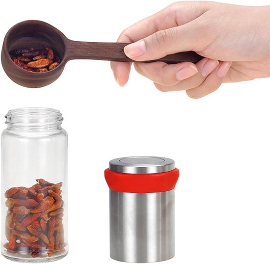 Roestvrijstalen Chili Molen voor Grof Kruid en Peper, Ideaal als Specerijen Grinder en Hakker voor de Keuken — afbeelding 3