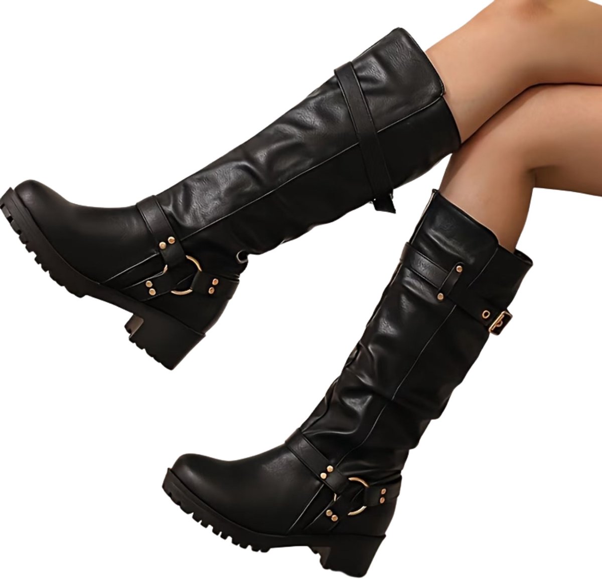 Currero Dames Cowboy Laarzen Hoge Hak Enkellaarzen Kniehoge Western Boots Chelsea 43 5 Zwart