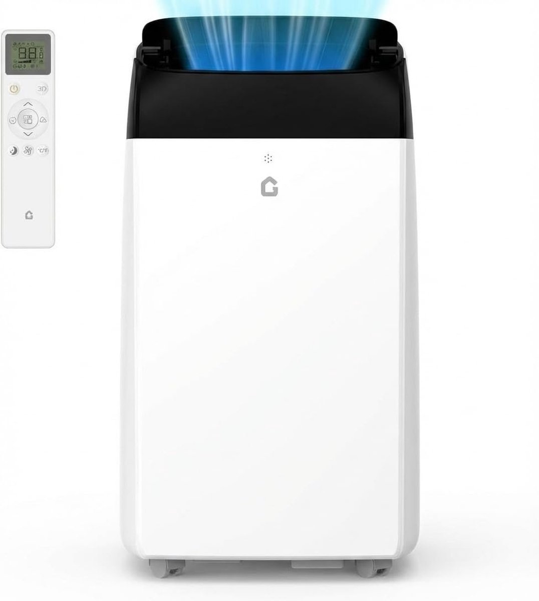 Draagbare luchtconditioner, 12000 BTU, 3-in-1 compacte koeler, ventilator met afstandsbediening, digitaal display - ShopVlot