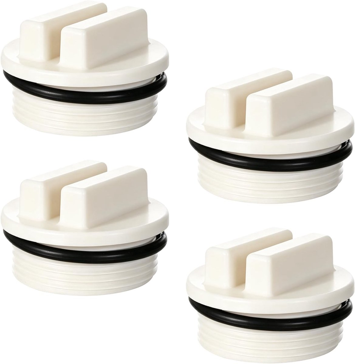 4-delige zwembadbuisstopset met O-ringen voor 3,8 cm zwembadbuizen - Perfect voor waterdicht afsluiten en onderhoud