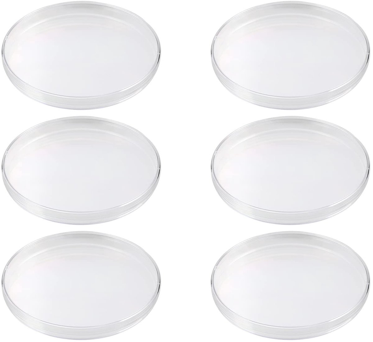 Ronde Plastic Petri Schalen met Deksel voor Celgroei en Wetenschappelijke Toepassingen - Set van 10