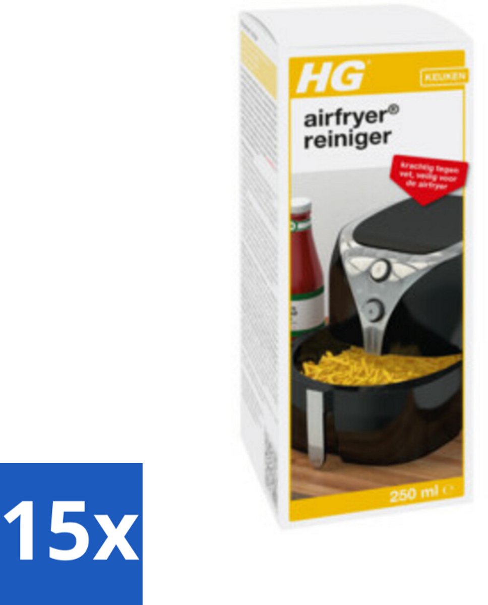15 x HG Airfryer Reiniger 250 ml - Airfryer Reinigen - Vetresten Verwijderen - Airfryer Reiniger - Airfryer Schoonmaken - Hardnekkige Vetresten