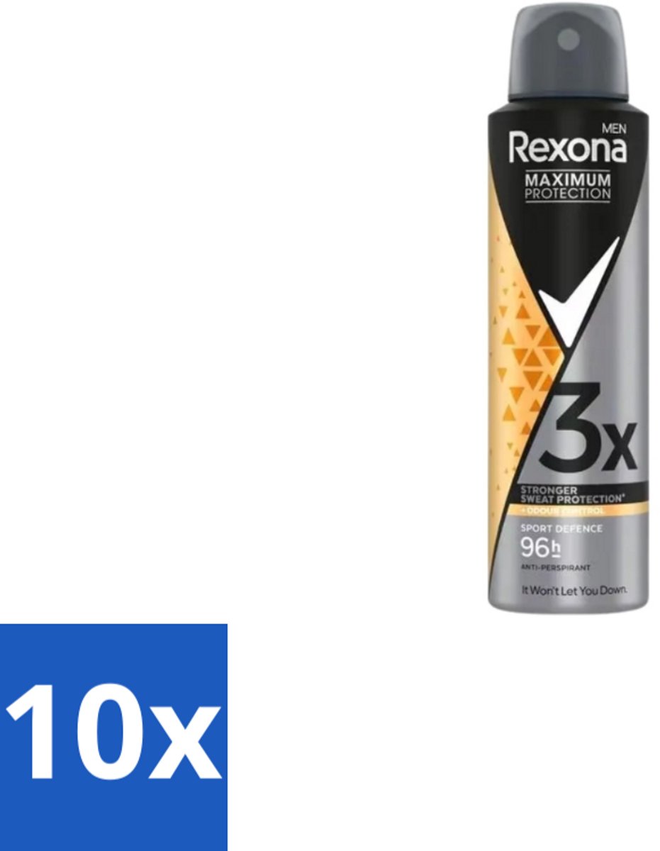 Rexona – Deodorant Spray – Maximum Protection Sport Defence – 150 ml - Bulkverpakking - 10 stuks