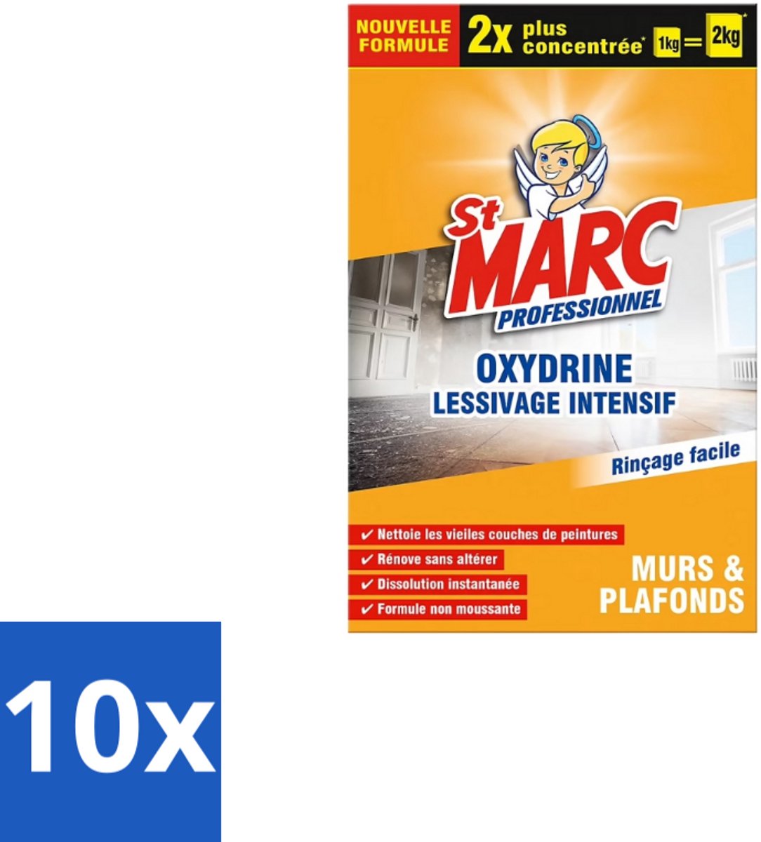 St. Marc – Multireiniger Poeder – Professioneel Oxydrine – 1 kg - Bulkverpakking - 10 stuks