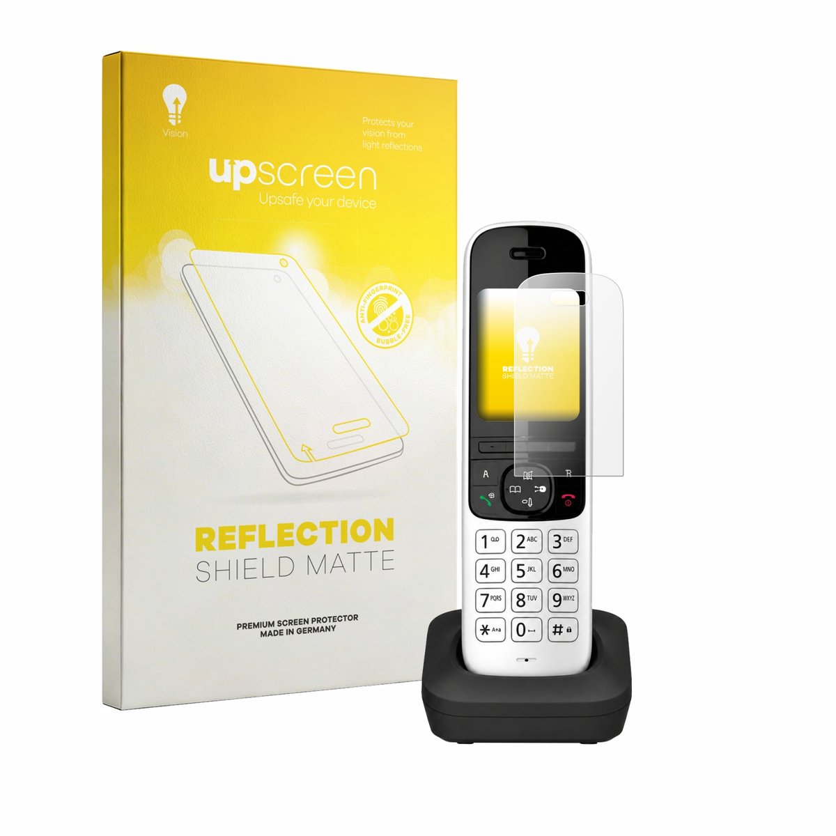 upscreen - Screenprotector voor Panasonic KX-TGH723 - Folie Beschermfolie anti glare matte