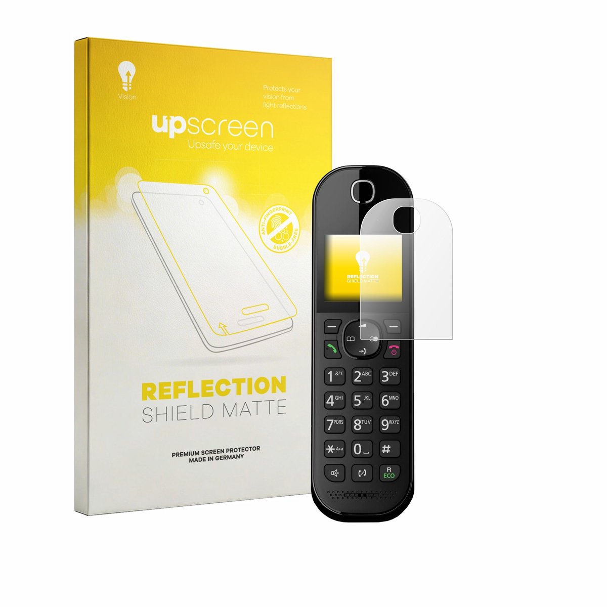 upscreen - Screenprotector voor Panasonic KX-TGC420 - Folie Beschermfolie anti glare matte