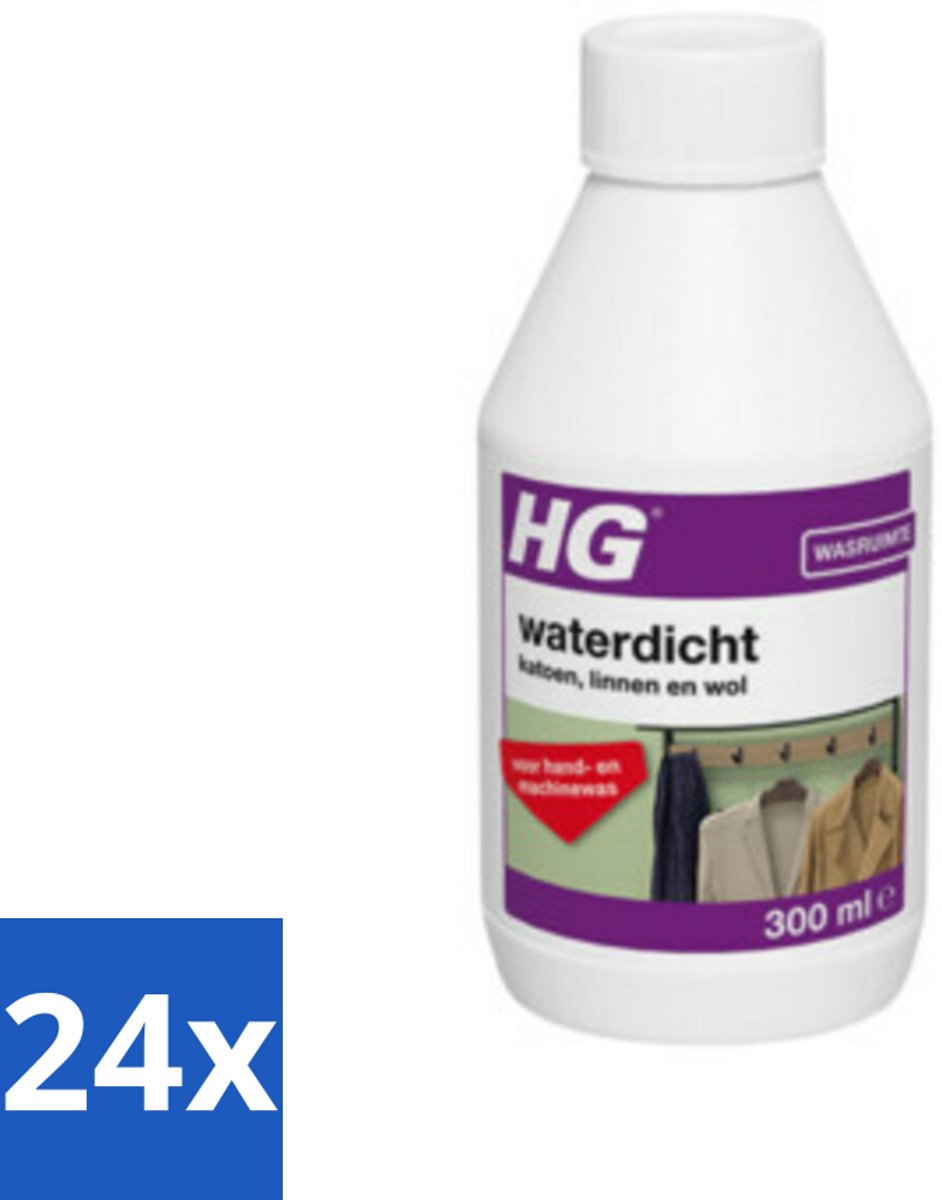 24 x HG Waterdicht katoen Voor Linnen, Wol & Gemengde Textielsoorten 300 ml - Waterdicht Maken - Katoen Waterdicht - Linnen Waterdicht - Wol Waterdicht - Textiel Waterdicht
