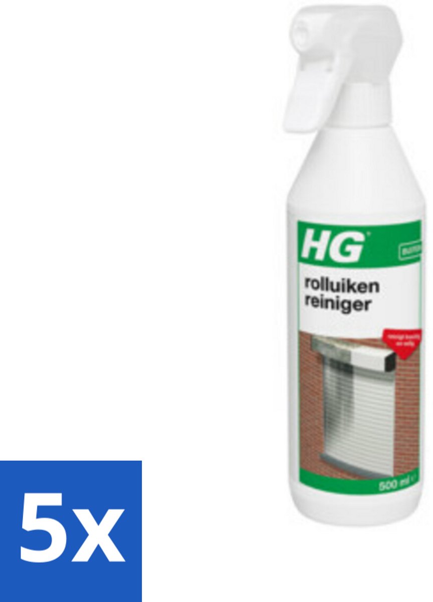 5 x HG Rolluiken Reiniger 500 ml - Rolluiken Reinigen - Rolluiken Reiniger - Rolluik Reinigen - Rolluik Reinigingsproduct - Rolluik Reinigen Zonder Krassen