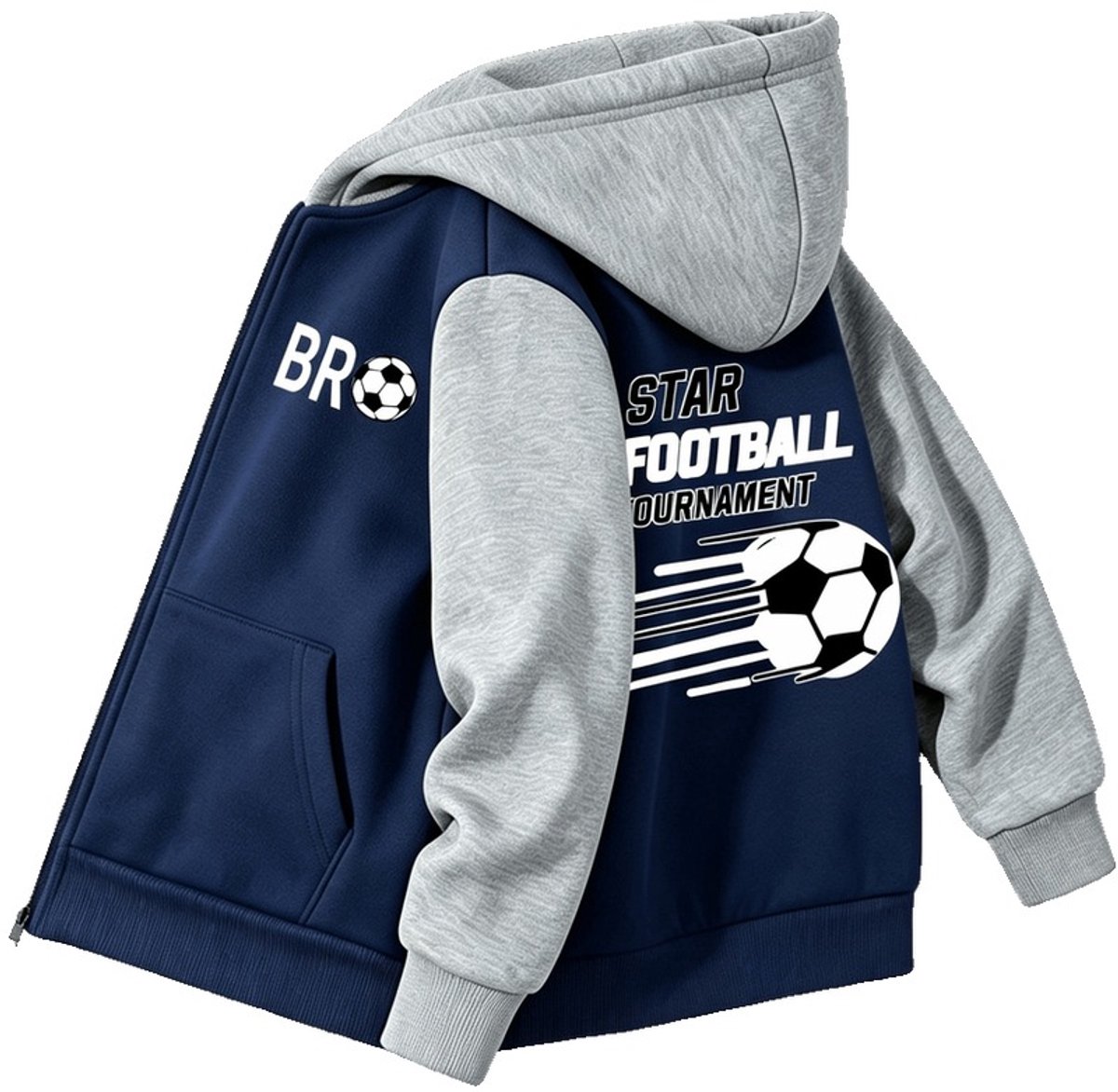Currero Vest Jongens Met Rits Sweater Jongen Cardigan Gebreid Sweaters Hoodie Warme Trui Lange Mouw Donkerblauw 14-15 Jaar