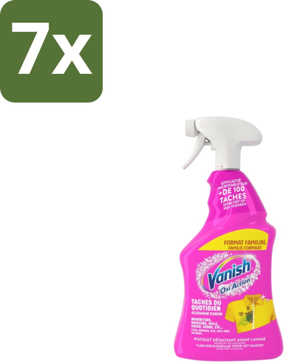 Vanish – Vlekverwijderaar Spray – Oxi Action 4-in-1 – 940 ml - Bulkverpakking - 7 stuks