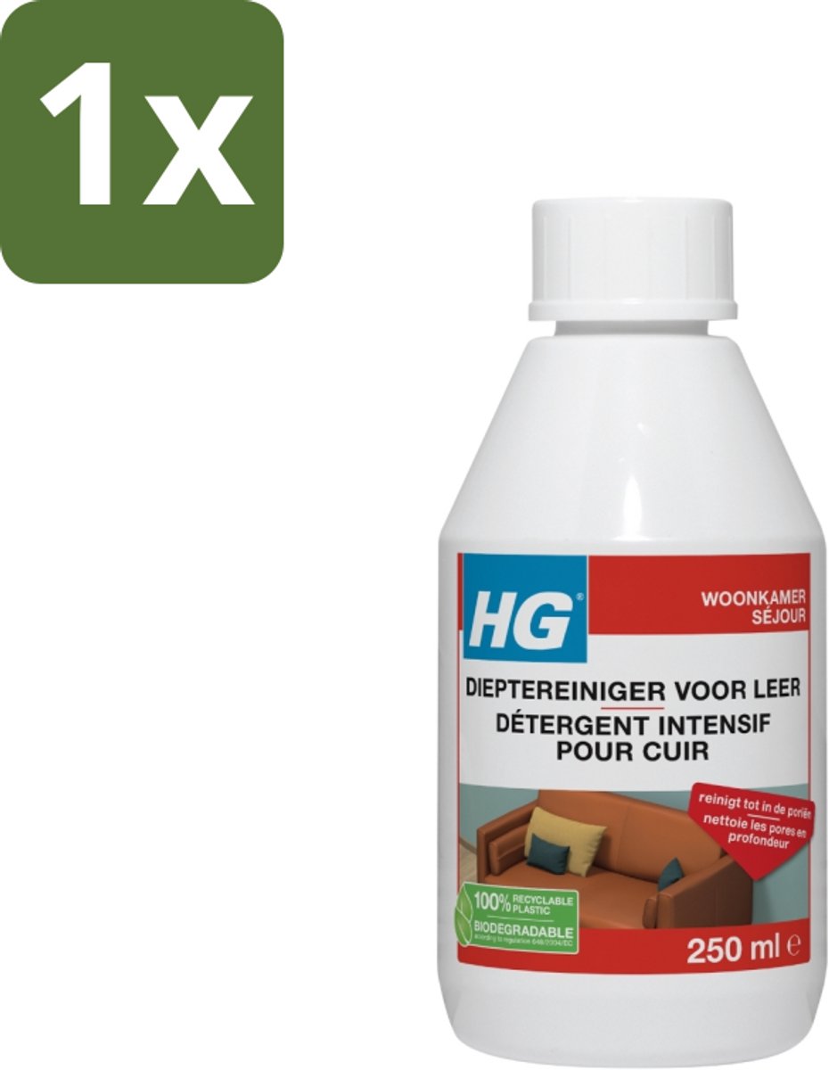 1 x HG Dieptereiniger Voor Leer 250 ml - Leer Reinigen - Leer Reiniger - Diepte Reiniger - Leer Reinigen Zonder Schade - Leer Finish Reinigen