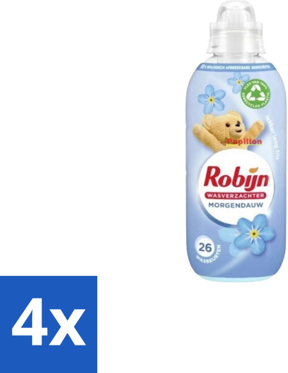 Robijn – Wasverzachter – Morgendauw – 650 ml - Voordeelverpakking - 4 stuks