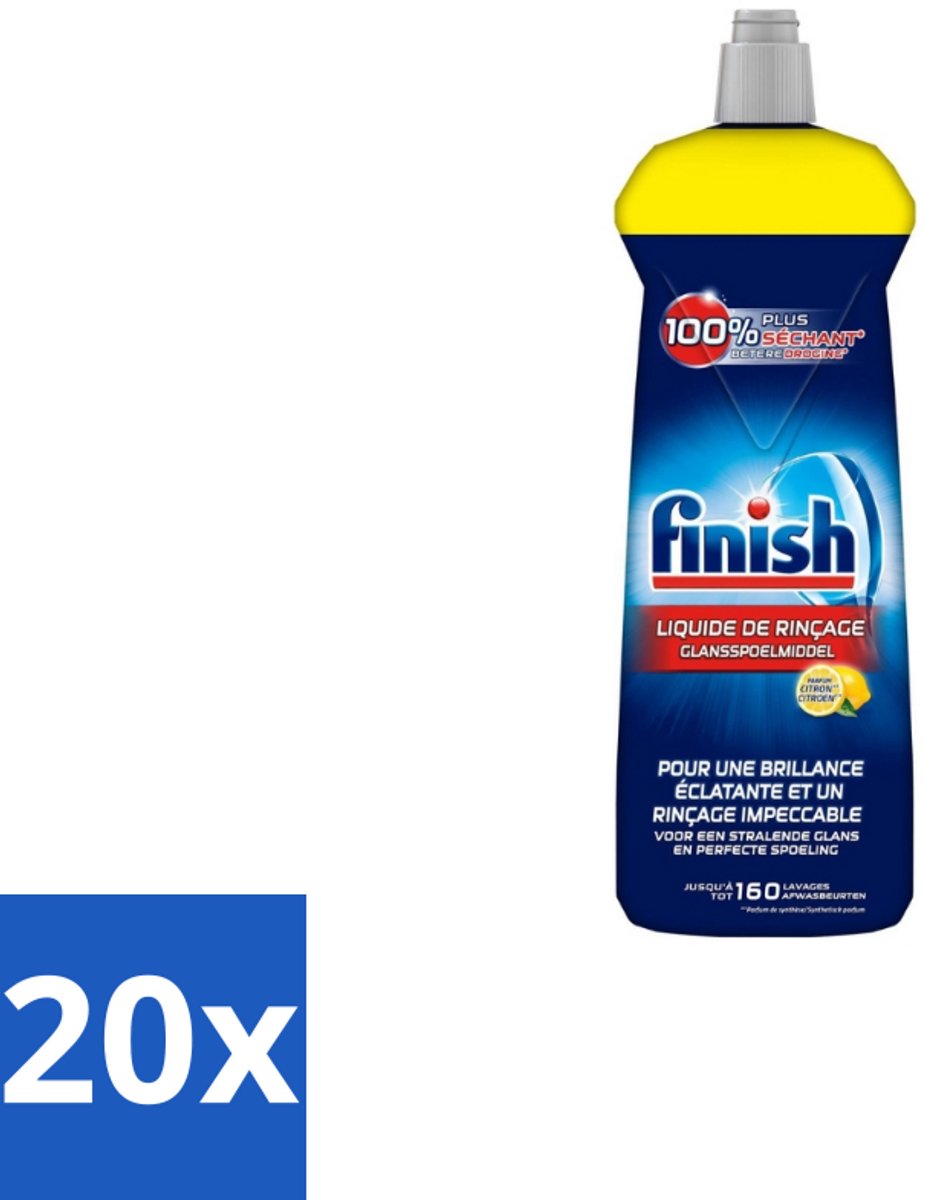 Finish – Glansspoelmiddel – Citroen – 800 ml - Bulkverpakking - 20 stuks