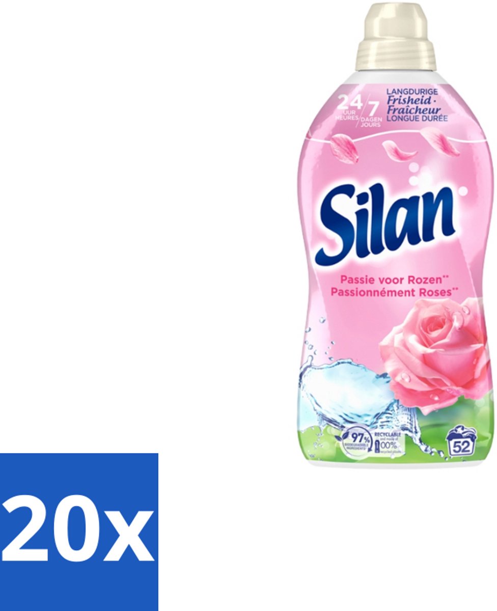 Silan – Wasverzachter – Classic Pink Passie voor Rozen – 1144 ml - Bulkverpakking - 20 stuks
