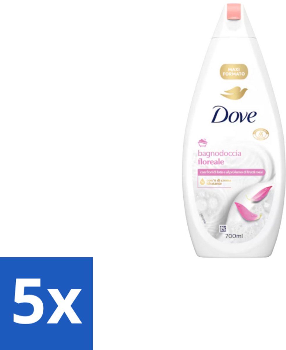 Dove – Badcrème – Soothing Almond Oil & Hibiscus – 720 ml - Bulkverpakking - 5 stuks