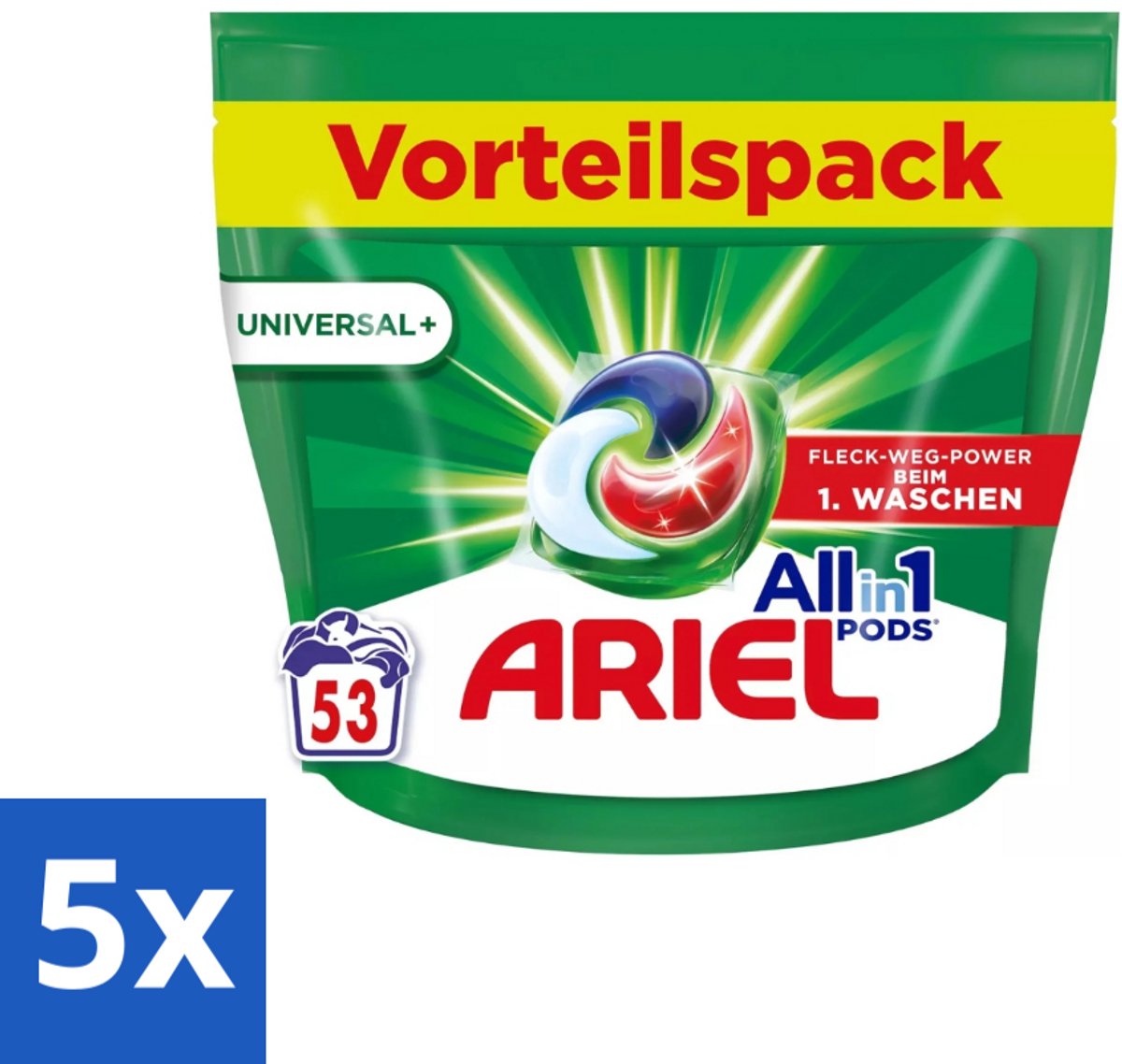 Ariel – Pods All-in-1 – Original – 53 wasbeurten - Bulkverpakking - 5 stuks