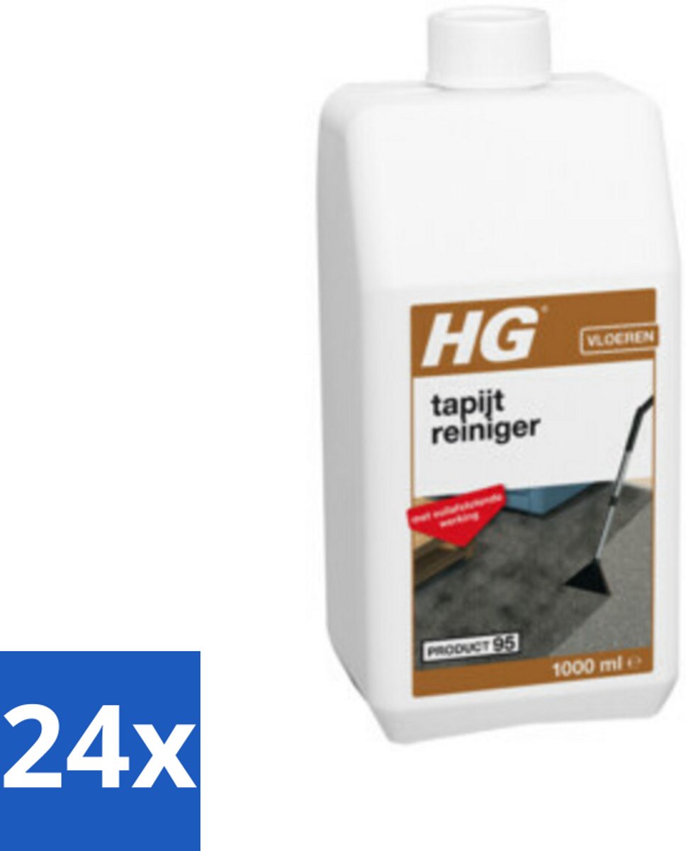 24 x HG Tapijtreiniger 1 liter - Tapijtreiniger - Tapijt Schoonmaken - Vuilafstotende Werking - Tapijtreiniging - Vloerreiniger