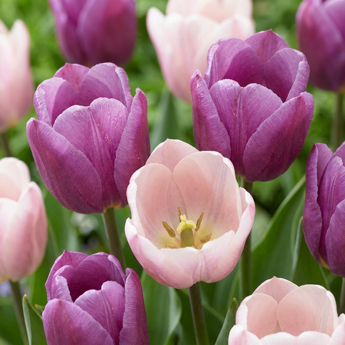 Green boutiQ - 96x Tulipa Macron mix - Tulp Macron mix - Diversen - Voorjaarsbloeier - Bolmaat 11/12
