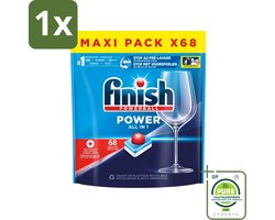1 x Finish Powerball - Power All in 1 - Vaatwastabletten - Reiniging & Glans - 68 Tabletten - Vaatwastabletten - Vaatwasser - Diepe Reiniging - Glanzend Resultaat - Alles-in-één