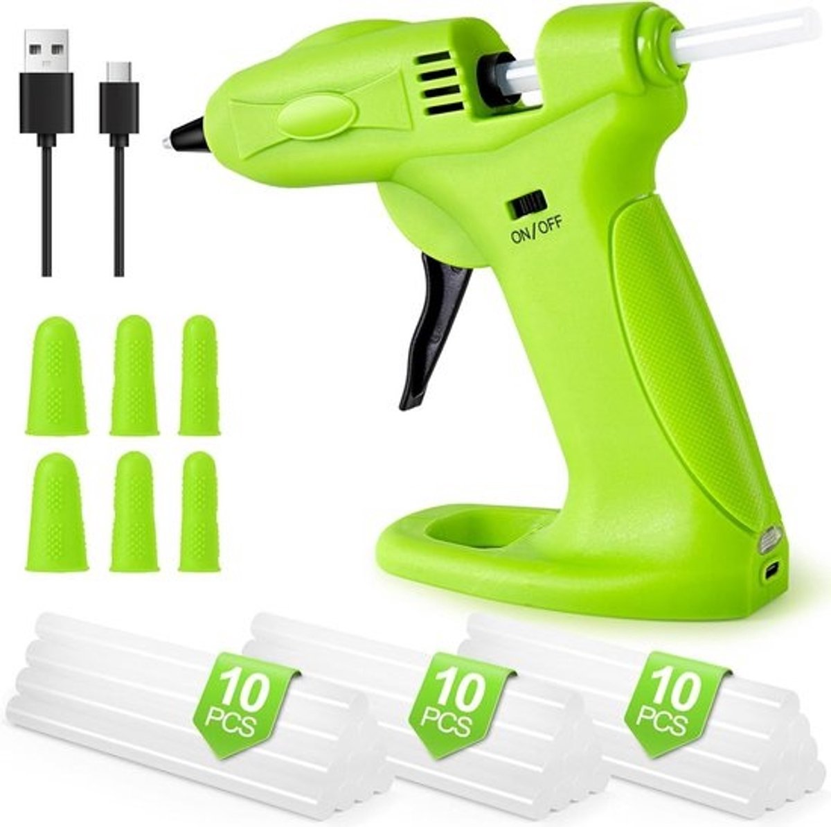 Draadloos Lijmpistool - Op Accu - Snel Warm - Reparatie