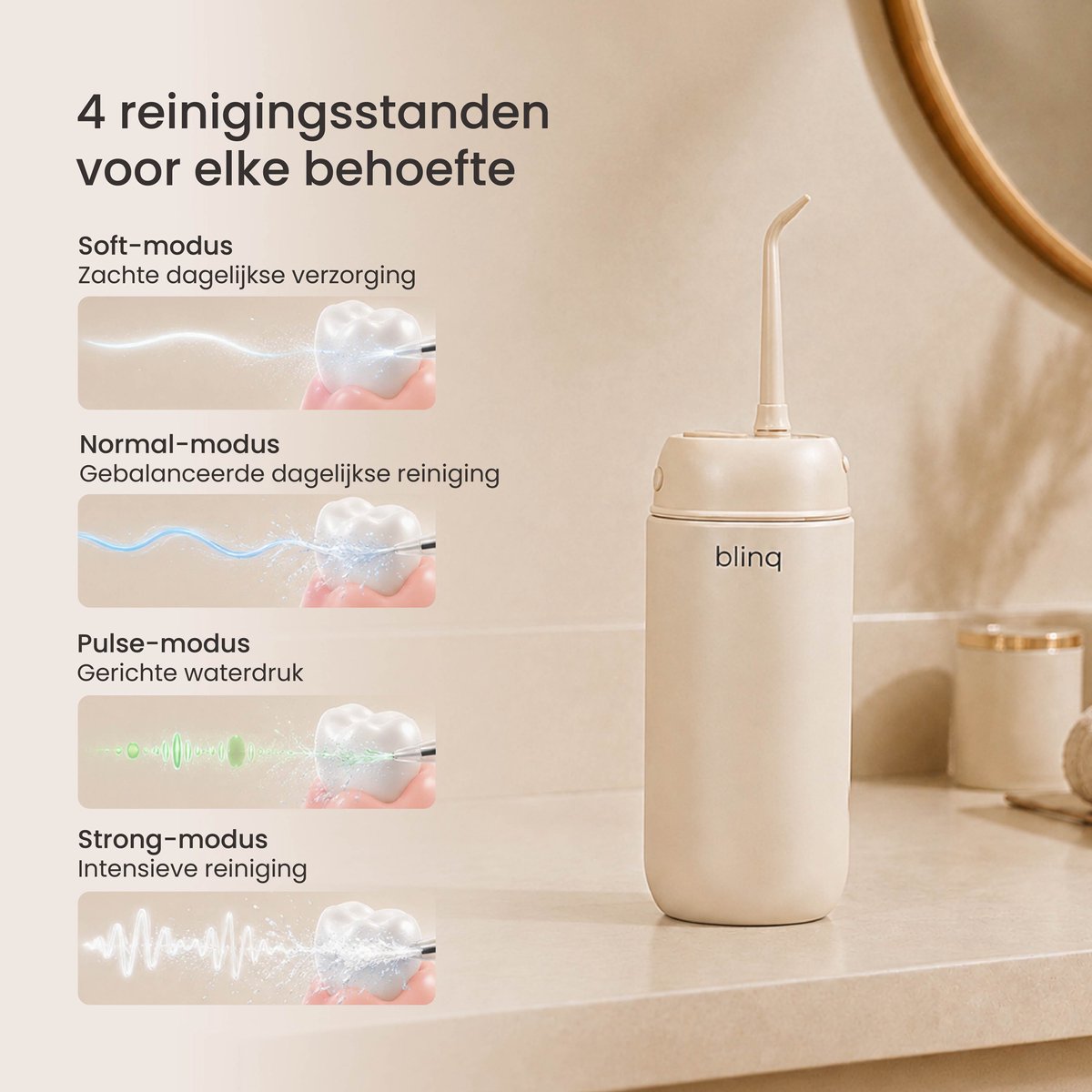 Blinq Waterflosser V3 Beige - water flosser thumbnail 2
