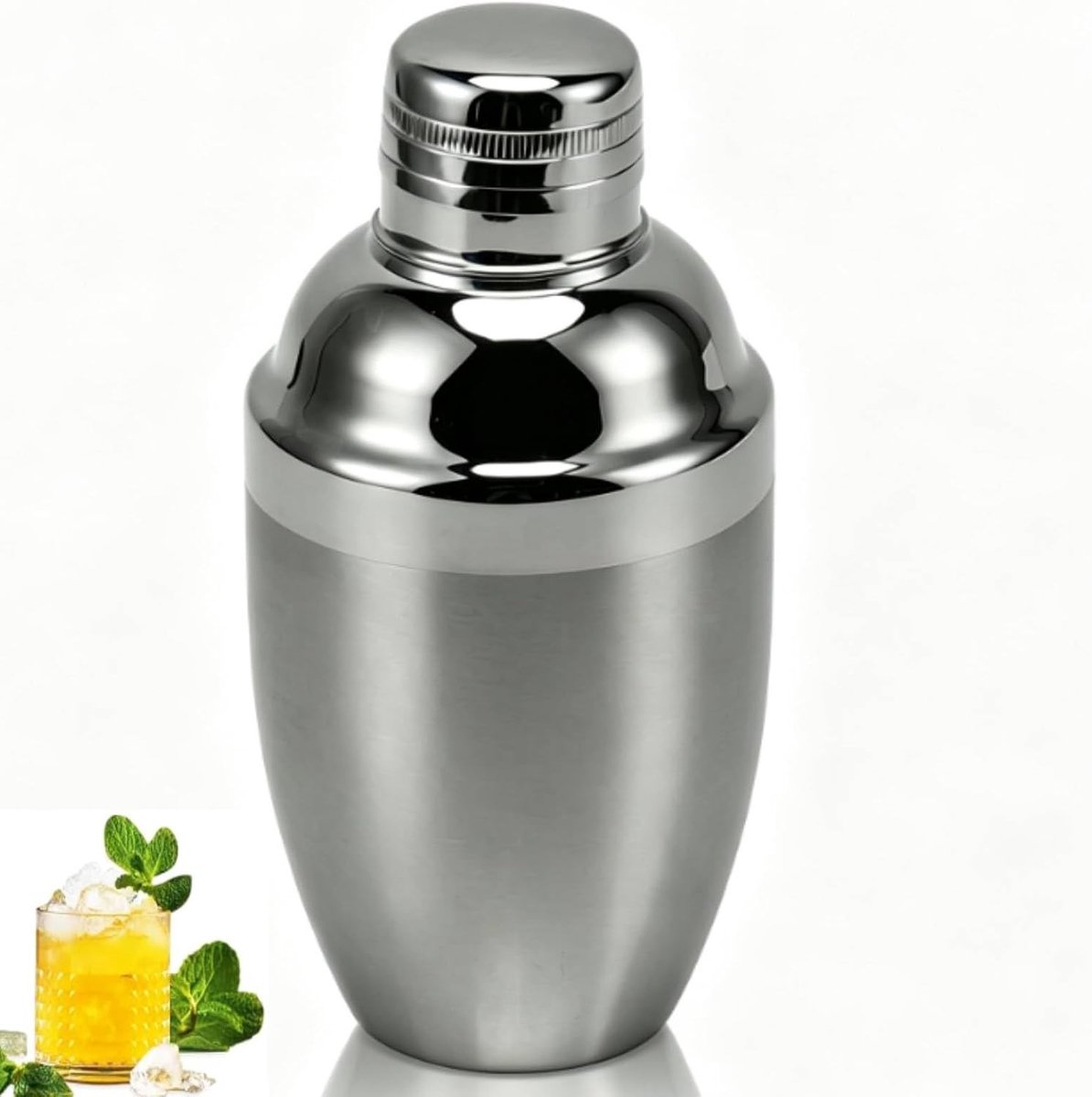 Cocktail Wijnshaker - Zwart - Kleine Martini-shaker - Roestvrij Staal - Voor Gemengde Dranken