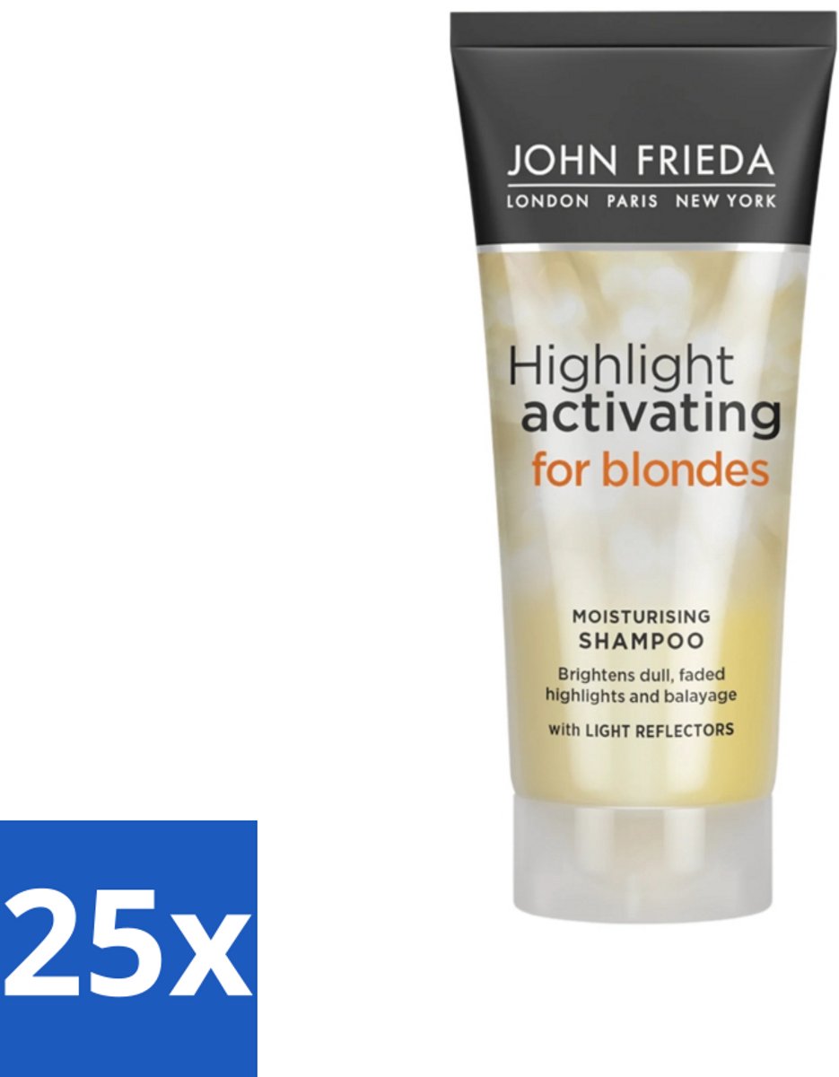 John Frieda – Shampoo – Sheer Blonde Highlight Activating Brightening – Voor highlights – 250 ml - Bulkverpakking - 25 stuks