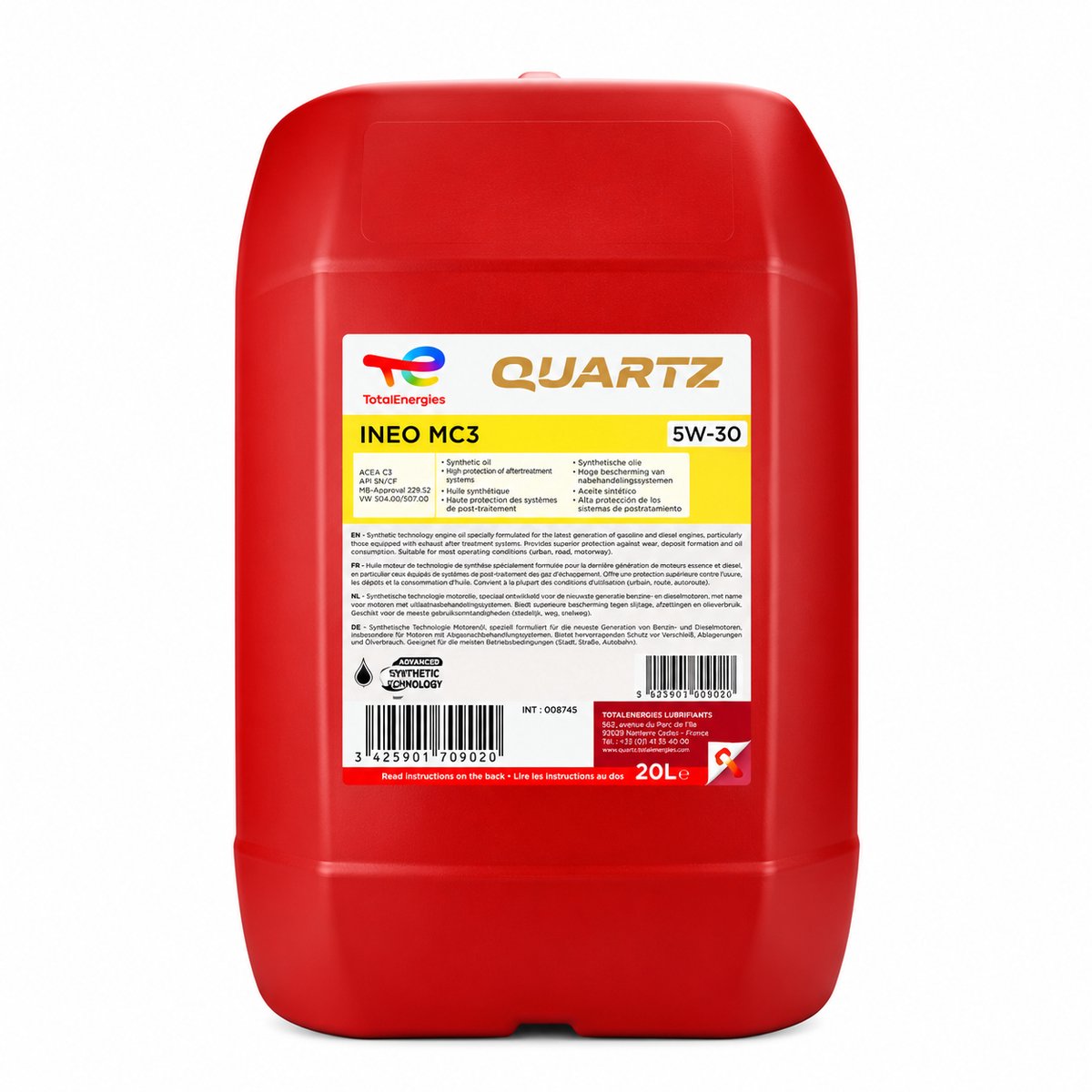 Total Quartz Ineo MC3 5W30 - 20L