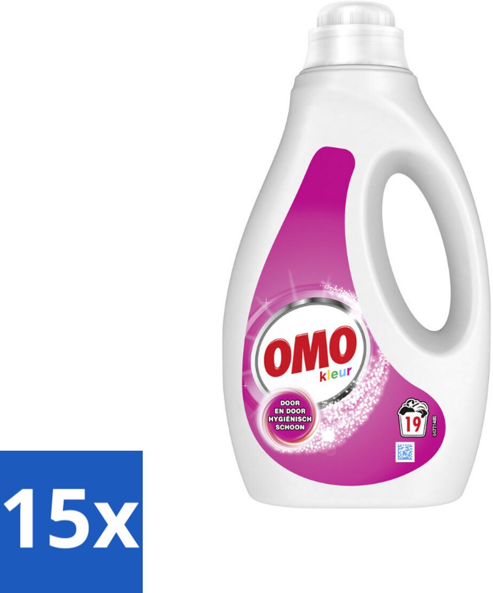OMO – Vloeibaar Wasmiddel – Kleur – 19 Wasbeurten – 950 ml - Bulkverpakking - 15 stuks