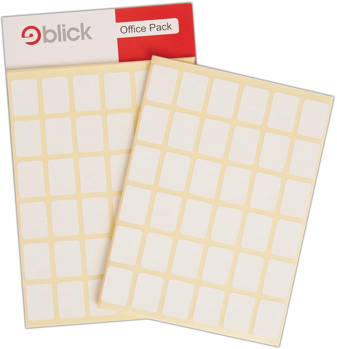 Blick Labels, wit, zelfklevende stickers, kantoorpakket, rechthoekig, 16 mm x 22 mm, 1440 etiketten, voor thuis - ShopVlot