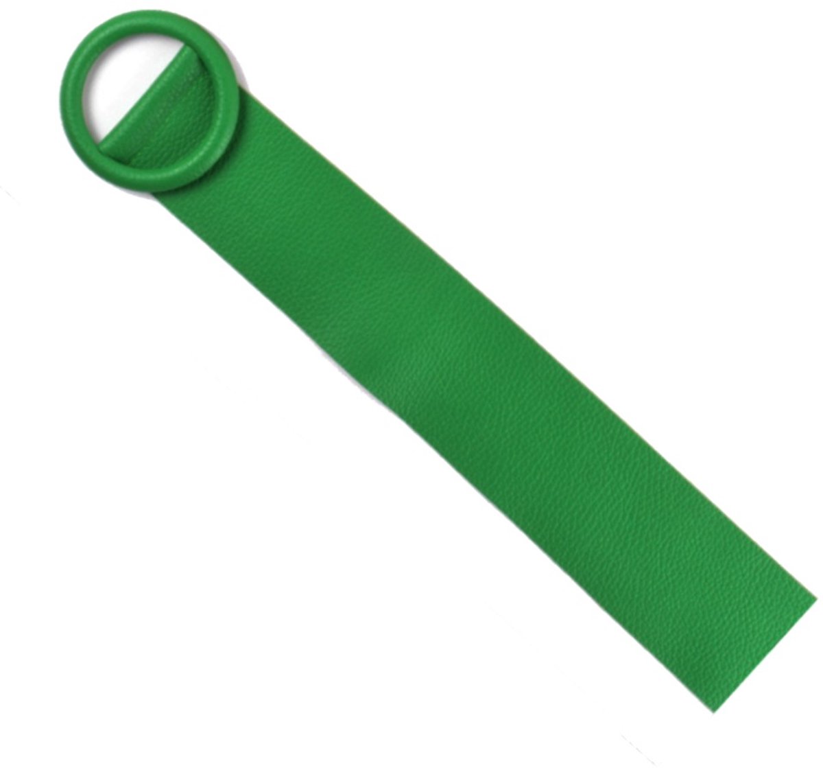 Diepgroene Brede Leren Riem Ronde Gesp - Taille Riem - Leer Leder - Brede Dames Riemen Ceinturen - Diepgroen