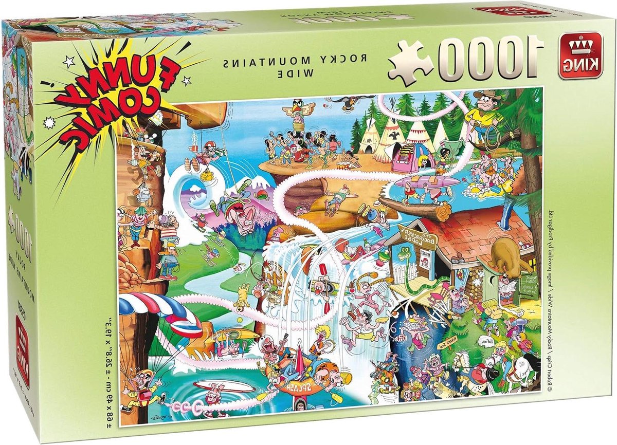 Legpuzzel - Puzzelboek - Ontspannen Vrije Tijd - Grappige strips - 1000 stukjes - Multi
