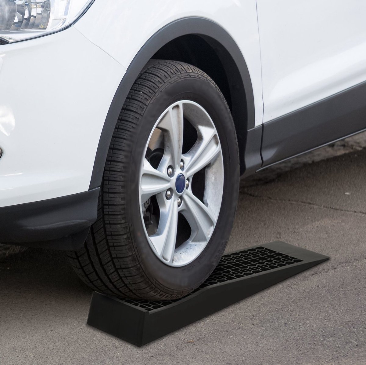 REDOM - Oprijplaat - 2 stuks - Antislip roosterstructuur - Nestbaar voor compacte opslag - Voor auto's, SUV's en busjes - Polypropyleen - Zwart - 70 x 19,5 x 7,8 cm