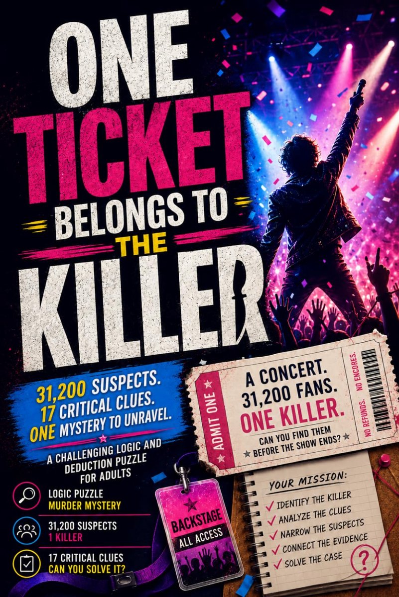 One Ticket Belongs to the Killer: 31,200 Suspects. 17 Critical Clues. One Mystery to Unravel. A Challenging Logic and - ShopVlot