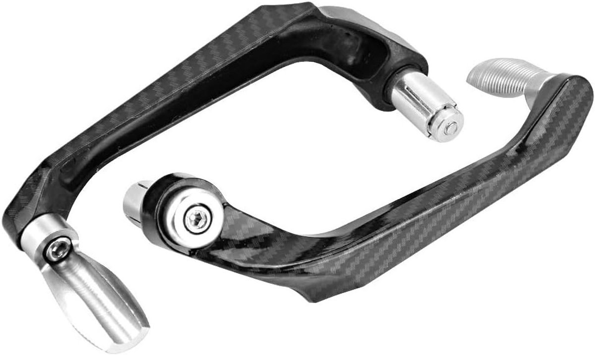 Universele Aluminium Handbeschermers voor Motorrem- en Koppelinghefbomen - 7/8 Inch, Zilver, Veiligheid en Bescherming voor Motorrijders