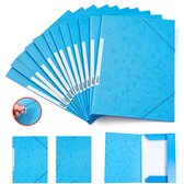 Mappen – 12 pack – 31,5 x 23,5 cm – Mappen met elastieksluiting – Documentmappen – Kartonnen mappen – Multifunctioneel – Geschikt voor het ordenen en veilig bewaren van A4-documenten en officiële papieren.