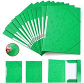 Mappen – 12 pack – 31,5 x 23,5 cm – Mappen met elastieksluiting – Documentmappen – Kartonnen mappen – Multifunctioneel – Geschikt voor het ordenen en veilig bewaren van A4-documenten en officiële papieren.