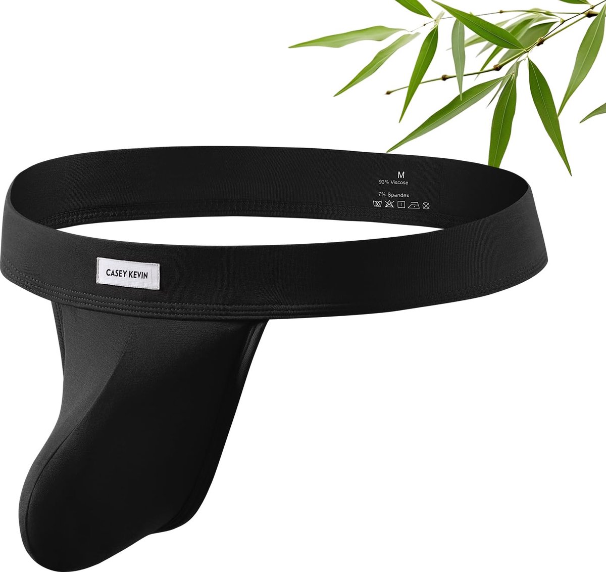 Casey Kevin String Tanga heren - stringless string - jockstrap heren, zwart, L - ShopVlot