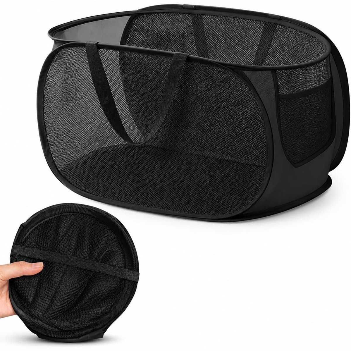 Elzusha - Opvouwbare Wasmand 70L - Draagbaar met Handgrepen