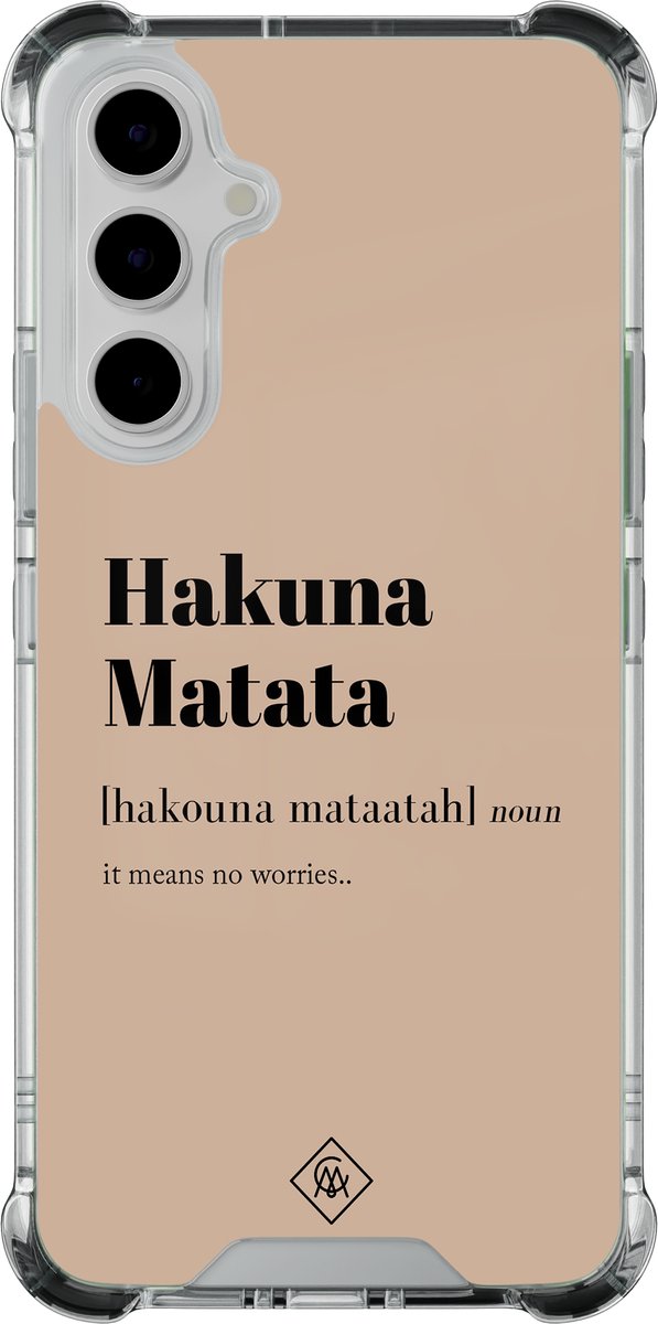 Casimoda® hoesje - Geschikt voor Samsung Galaxy A55 - Hakuna Matata - Shockproof case - Extra sterk - - Multi, Transparant