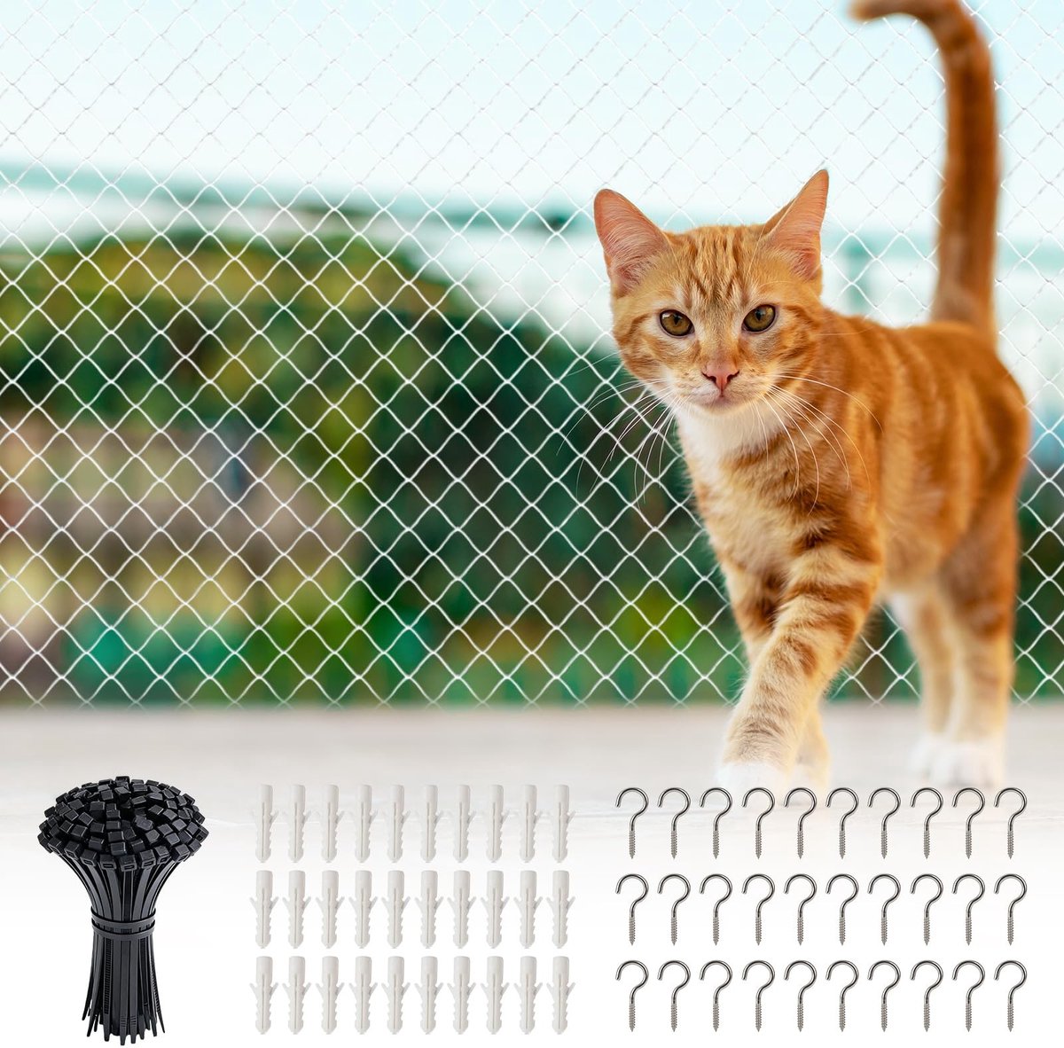 Elzusha - Veiligheidsnet voor Balkon voor Katten