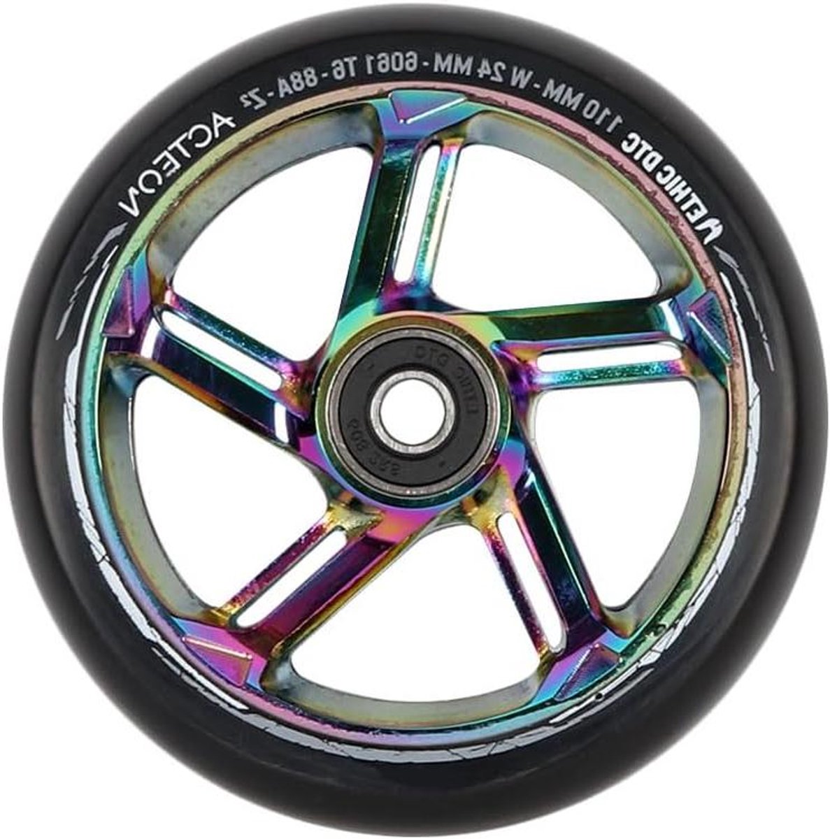 Scooter Wielen - Reservewielen Stepper - Stuntrijden - Uniek Kernontwerp - 110mm - Regenboog