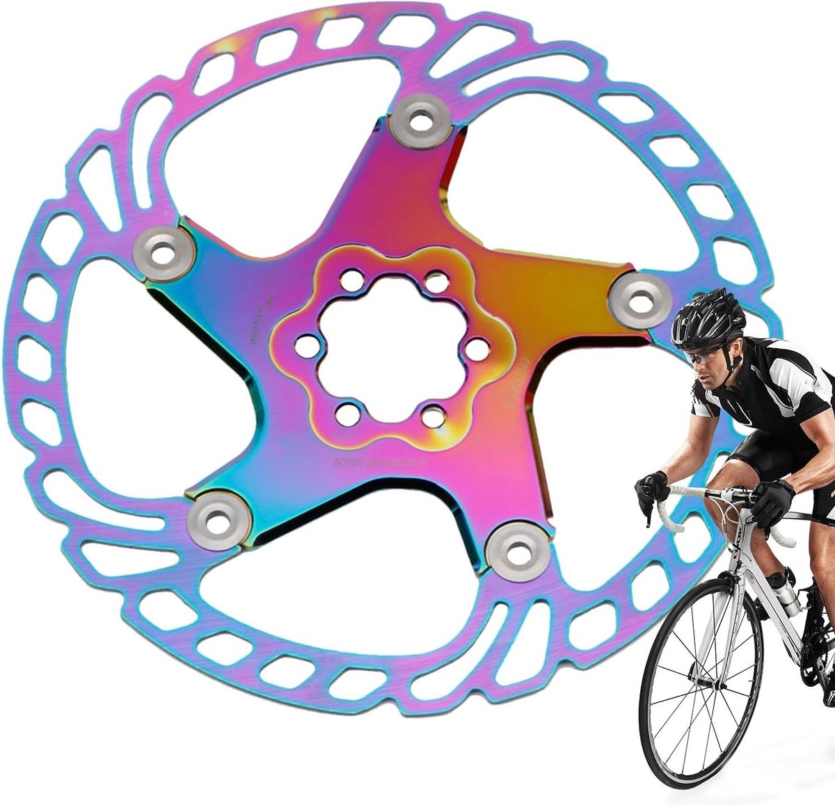 Remschijf Fiets - Fiets Rotor - Fiets Upgrade - Voorkomt Vuilophoping - 203 mm - Kleurrijk