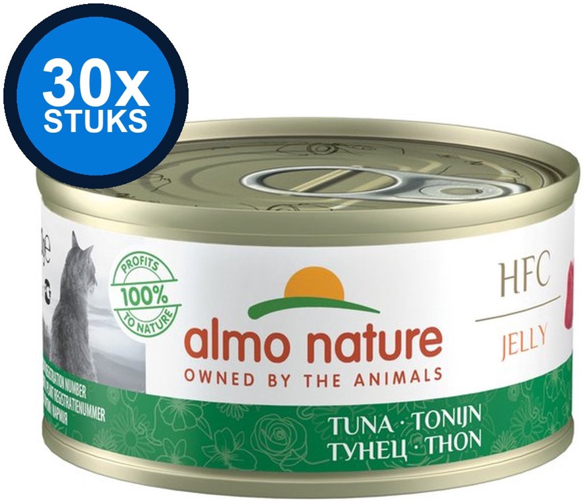 48x Almo Nature HFC Jelly - Tonijn - Kattenvoer Natvoer - 70g