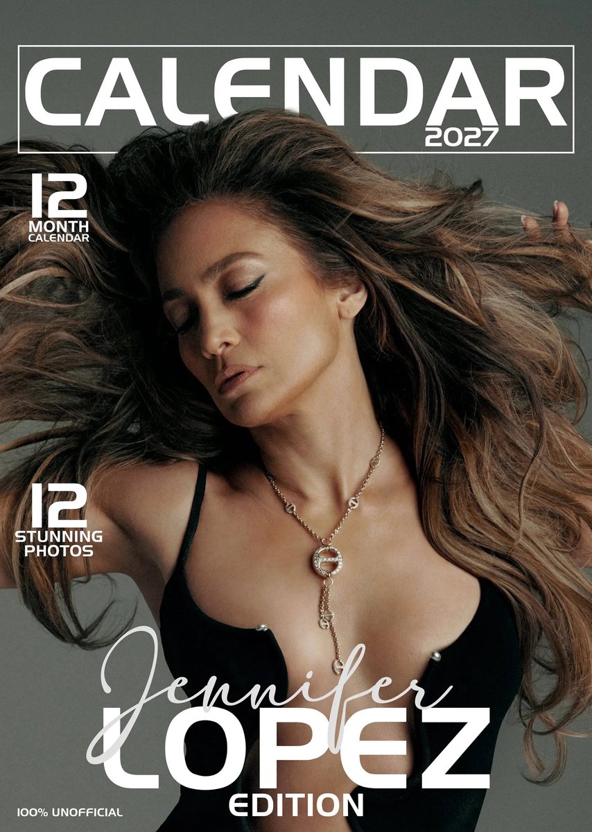 Jennifer Lopez A3 Kalender 2027